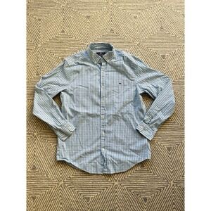 Vineyard Vines Classic Fit Tucker Long Sleeve Button Shirt - White/Blue - Medium